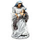 Holy Family Shabby chic style, silver colour 38 cm s2