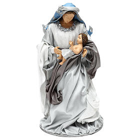 Holy Family silver figurines, Shabby chic style 38 cm
