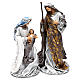 Holy Family silver figurines, Shabby chic style 38 cm s1