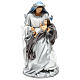 Holy Family silver figurines, Shabby chic style 38 cm s2