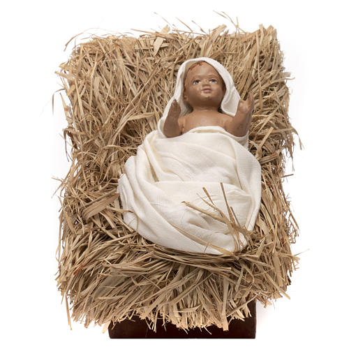 Nativité Enfant Jésus dans berceau 45 cm shabby chic 2