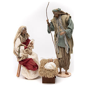 Scena Narodzin Dzieciątko Jezus w żłobku, w stylu Shabby Chic, 45 cm