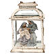 Holy Family in lantern 20 cm, Shabby chic style 45x25x15 cm s1