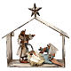 Escena de la Natividad 20 cm estilo shabby en linterna 40x30x15 s1