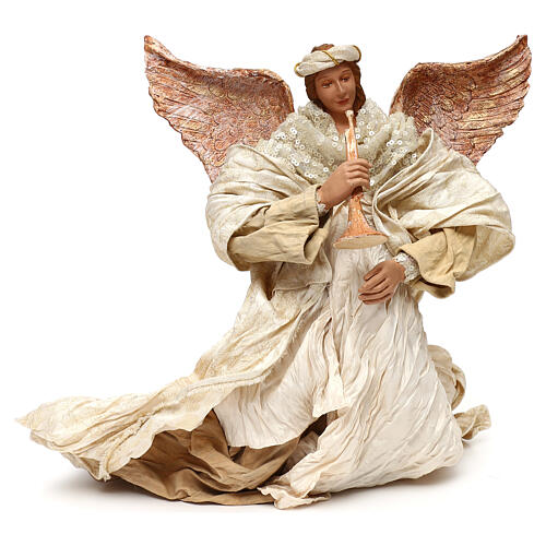 Flying angel with trumpet 60 cm, Shabby chic stlyle 1