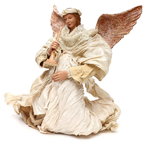 Flying angel with trumpet 60 cm, Shabby chic stlyle 2