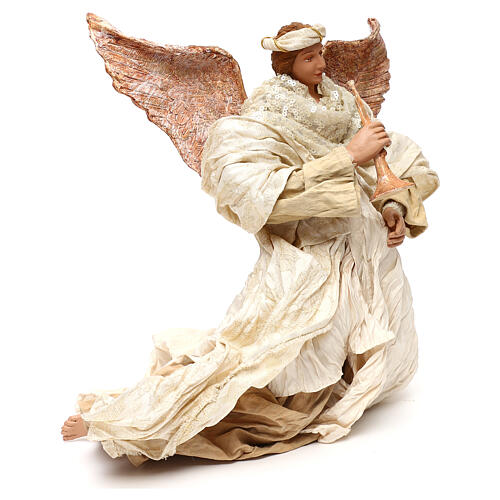 Flying angel with trumpet 60 cm, Shabby chic stlyle 3