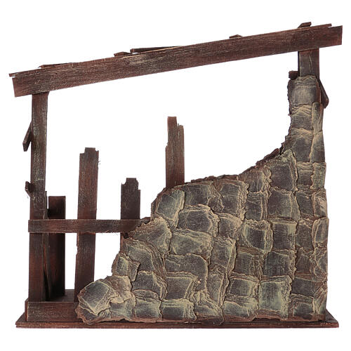 Wooden stable for 50 cm Nativity Scene 60x70x30 cm 5