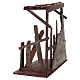 Wooden stable, 60x70x30 dimension for 50 cm nativity s4