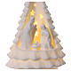 White Christmas tree with lighted Nativity Scene 23 cm s2