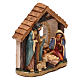 Holy Family with hut in resin for Nativity scenes of 11 cm s3