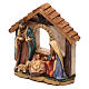Nativity stable with Holy Family in resin, for 11 cm nativity s2