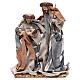 Nativity scene with clothes in blue and beige cloth 21 cm s1