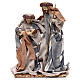 Natività abiti in stoffa blu e beige 21 cm s1
