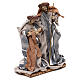 Natività abiti in stoffa blu e beige 21 cm s4