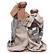 Natività abiti in stoffa blu e beige 21 cm s5