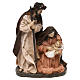 Nativity scene in resin with peach and champagne clothes 19 cm s1