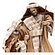 Natività stile arabo con vesti in stoffa beige 22 cm s2
