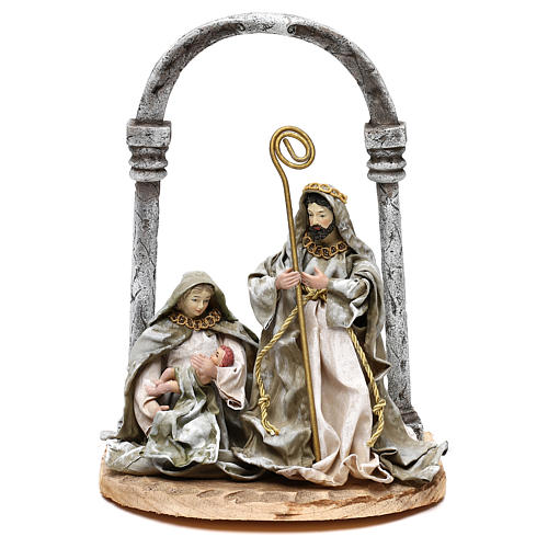 Holy Family with arch for Nativity scenes of 18 cm 1