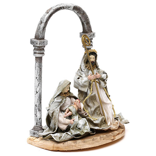 Holy Family with arch for Nativity scenes of 18 cm 4