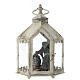Holy Family Shabby style 20 cm in white lantern 45x35x15 cm s5