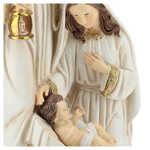 Natividade 2 peças acabamento cor de marfim para presépio com figuras de 40 cm de altura média 2