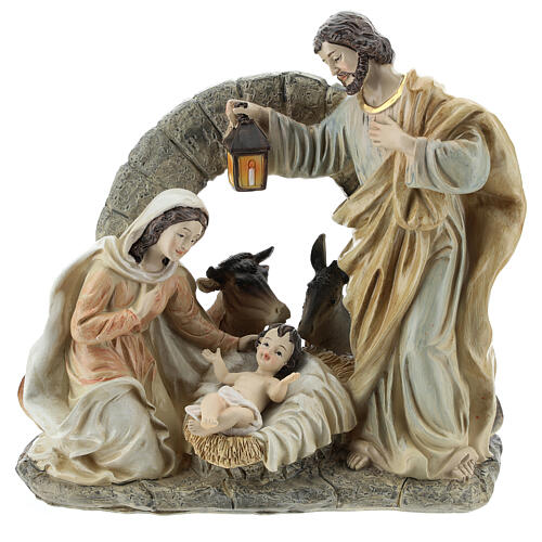 Scena narodzin Jezusa w grocie, żywica 20 cm 1