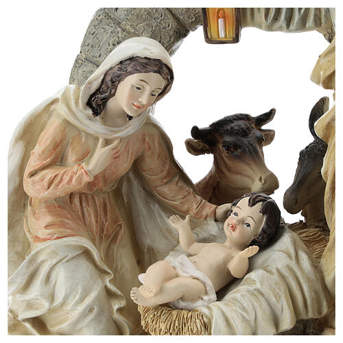Scena narodzin Jezusa w grocie, żywica 20 cm 2