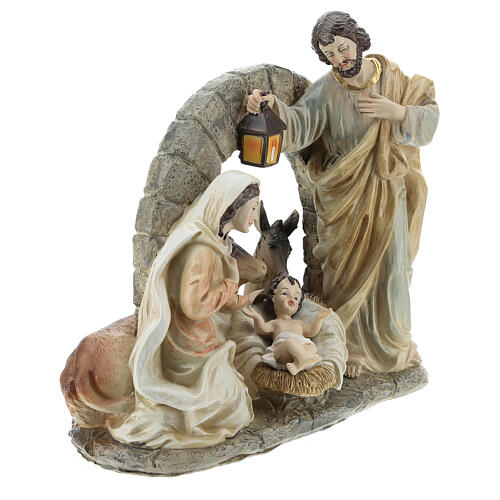 Scena narodzin Jezusa w grocie, żywica 20 cm 4