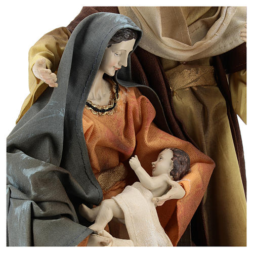Nativité en résine tissu 31 cm finition marron 2