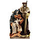 Holy Family in resin cloth 31 cm Brown finishing s1