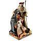 Holy Family in resin cloth 31 cm Brown finishing s4