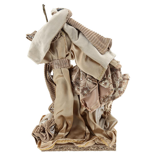 Heilige Familie Harz und Stoff 31cm Gold 5