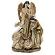 Holy Family with angel 23 cm resin s1