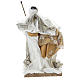 Holy Family 30 cm in resin and fabric with White finish s5