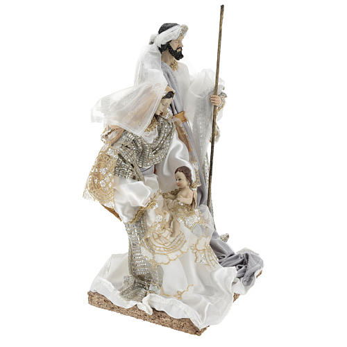 Sagrada Família 30 cm resina e tecido branco 4