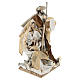 Nativity 31 cm in resin and cloth with Beige Grey finish s4