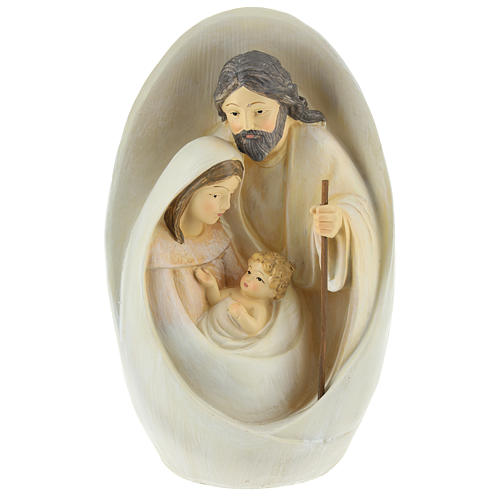 Nativity with oval background 23 cm resin 1