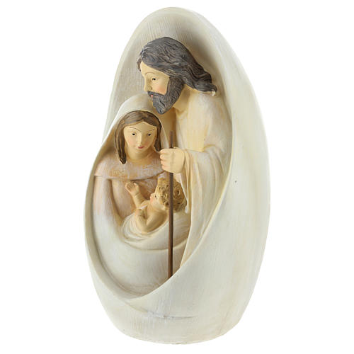 Nativity with oval background 23 cm resin 3