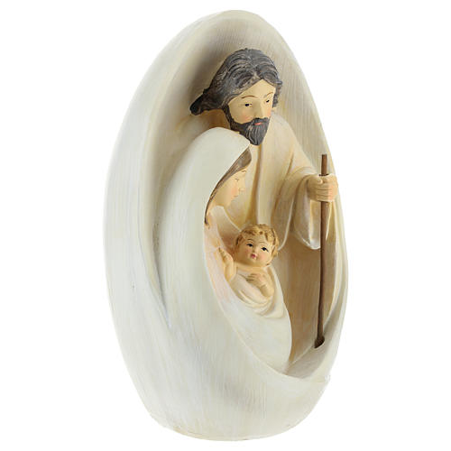 Holy Family with oval background 23 cm resin 4