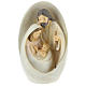 Holy Family with oval background 23 cm resin s1