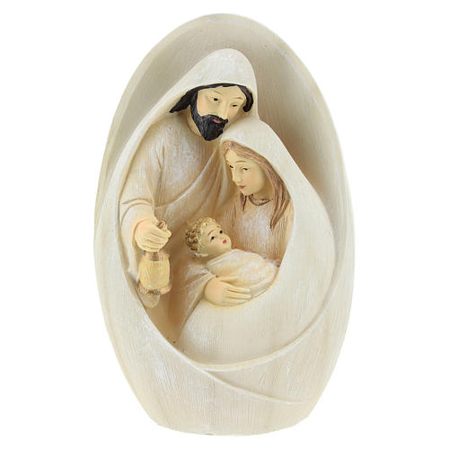Nativity with oval background 17 cm resin 1