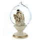 Nativity with glass ball 16 cm resin s3