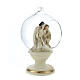 Nativity with glass ball 16 cm resin s4
