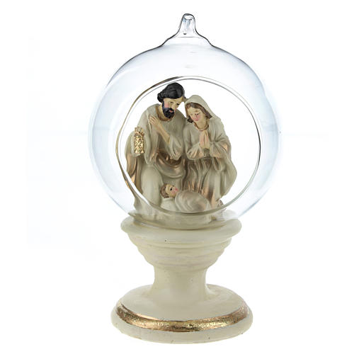 Nativity snow globe 16 cm resin 1