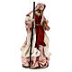 Nativity 36.2 cm, 3 pieces, resin and Ivory Pink fabric s10