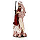Natividade 36 cm resina tecido 3 peças cor de marfim e cor-de-rosa s7