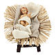 Nativity 3 pieces 46 cm Beige Gold finish resin fabric s3