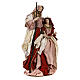 Nativity in resin on fabric base Ivory pink 47 cm s4