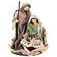 Geburt von Jesus Krippenfiguren auf Holzbasis mit Gaze und Spitze, 28 cm s1